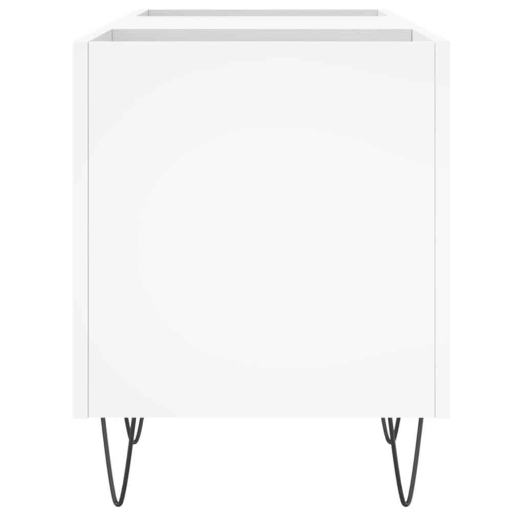 Mobile Porta Dischi Bianco 121x38x48 cm in Legno Multistrato 831676