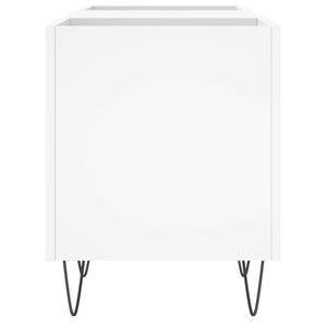 Mobile Porta Dischi Bianco 121x38x48 cm in Legno Multistrato 831676