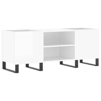 Mobile Porta Dischi Bianco Lucido 121x38x48cm Legno Multistratocod mxl 128204