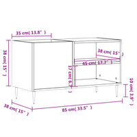 Mobile Porta Dischi Bianco 85x38x48 cm in Legno Multistrato 831692