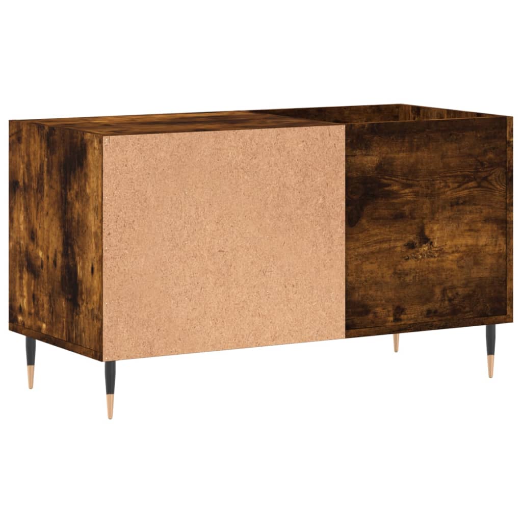 Mobile Porta Dischi Rovere Fumo 85x38x48 cm Legno Multistrato 831697