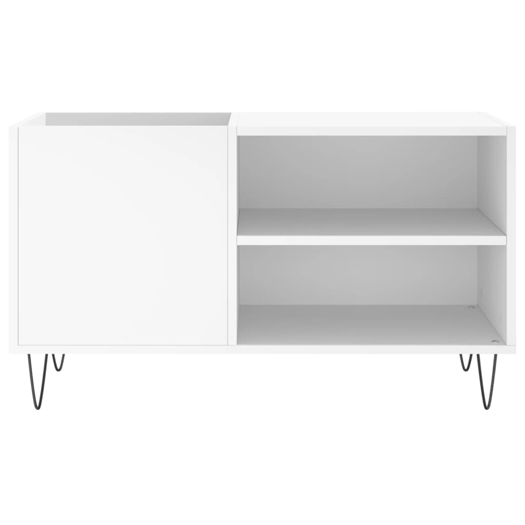 Mobile Porta Dischi Bianco 85x38x48 cm in Legno Multistrato 831700