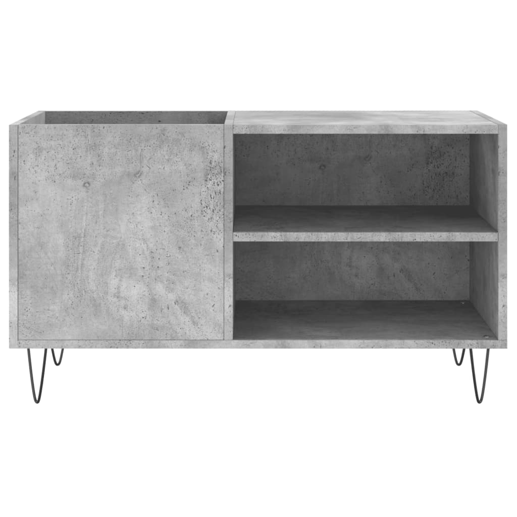 Mobile Porta Dischi Grigio Cemento 85x38x48cm Legno Multistrato 831704