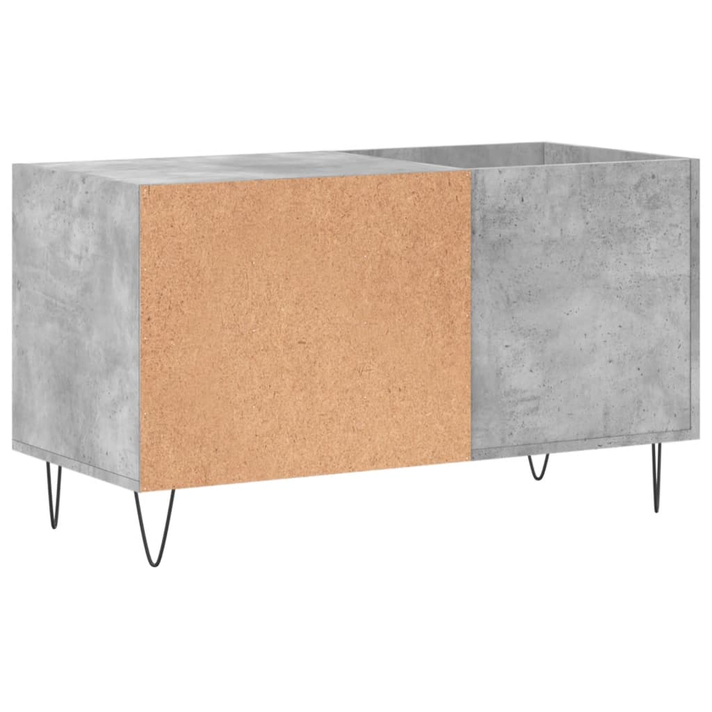 Mobile Porta Dischi Grigio Cemento 85x38x48cm Legno Multistrato 831704