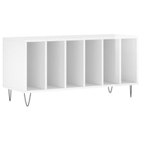 Mobile Porta Dischi Bianco Lucido 100x38x48cm Legno Multistratocod mxl 104244