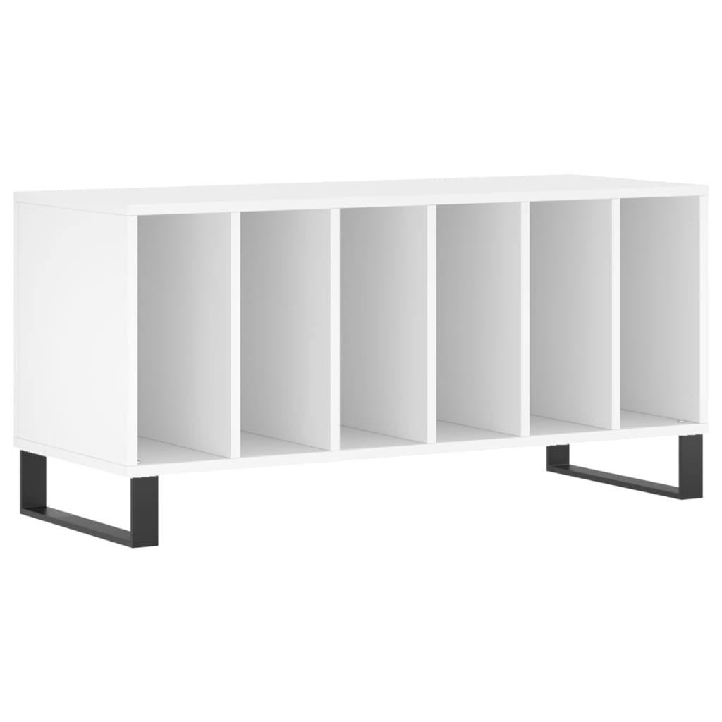 Mobile Porta Dischi Bianco 100x38x48 cm in Legno Multistrato 831756