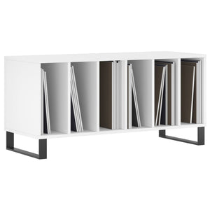 Mobile Porta Dischi Bianco 100x38x48 cm in Legno Multistrato 831756