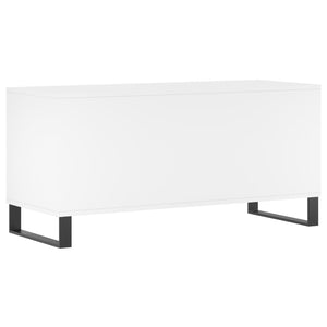 Mobile Porta Dischi Bianco 100x38x48 cm in Legno Multistrato 831756