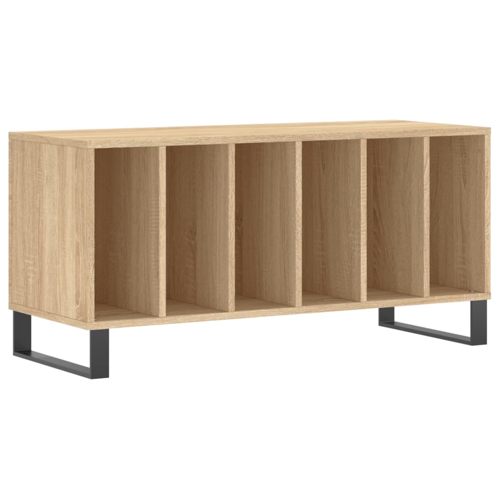 Mobile Porta Dischi Rovere Sonoma 100x38x48cm Legno Multistratocod mxl 104929