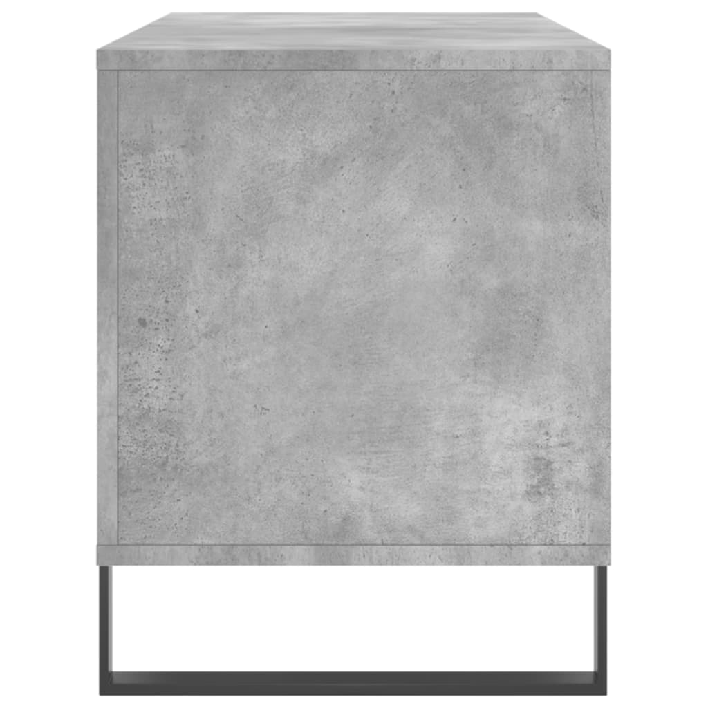 Mobile Porta Dischi Grigio Cemento 100x38x48 Legno Multistrato 831760