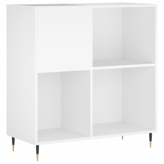 Mobile Porta Dischi Bianco 84,5x38x89 cm in Legno Multistrato 831764