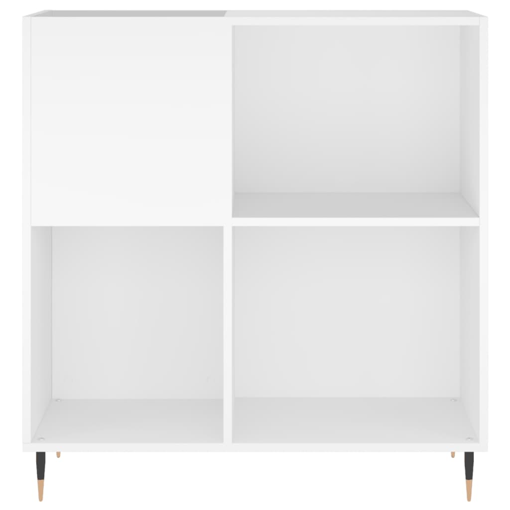 Mobile Porta Dischi Bianco 84,5x38x89 cm in Legno Multistrato 831764