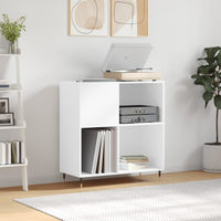 Mobile Porta Dischi Bianco 84,5x38x89 cm in Legno Multistrato 831764