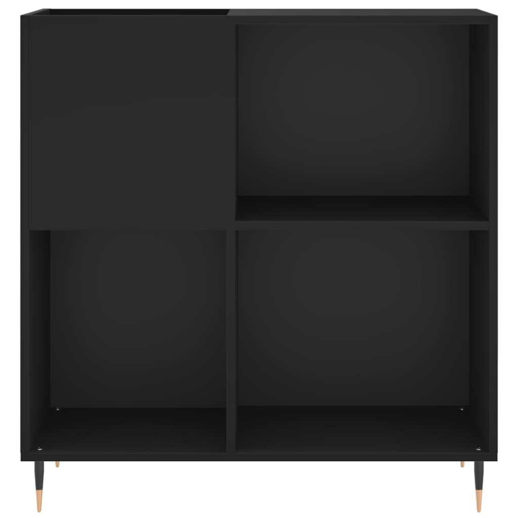 Mobile Porta Dischi Nero 84,5x38x89 cm in Legno Multistrato 831765