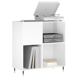 Mobile Porta Dischi Bianco Lucido 84,5x38x89 Legno Multistratocod mxl 79992