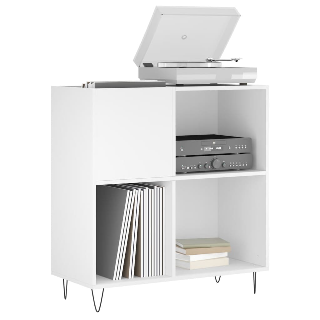 Mobile Porta Dischi Bianco 84,5x38x89 cm in Legno Multistratocod mxl 79599