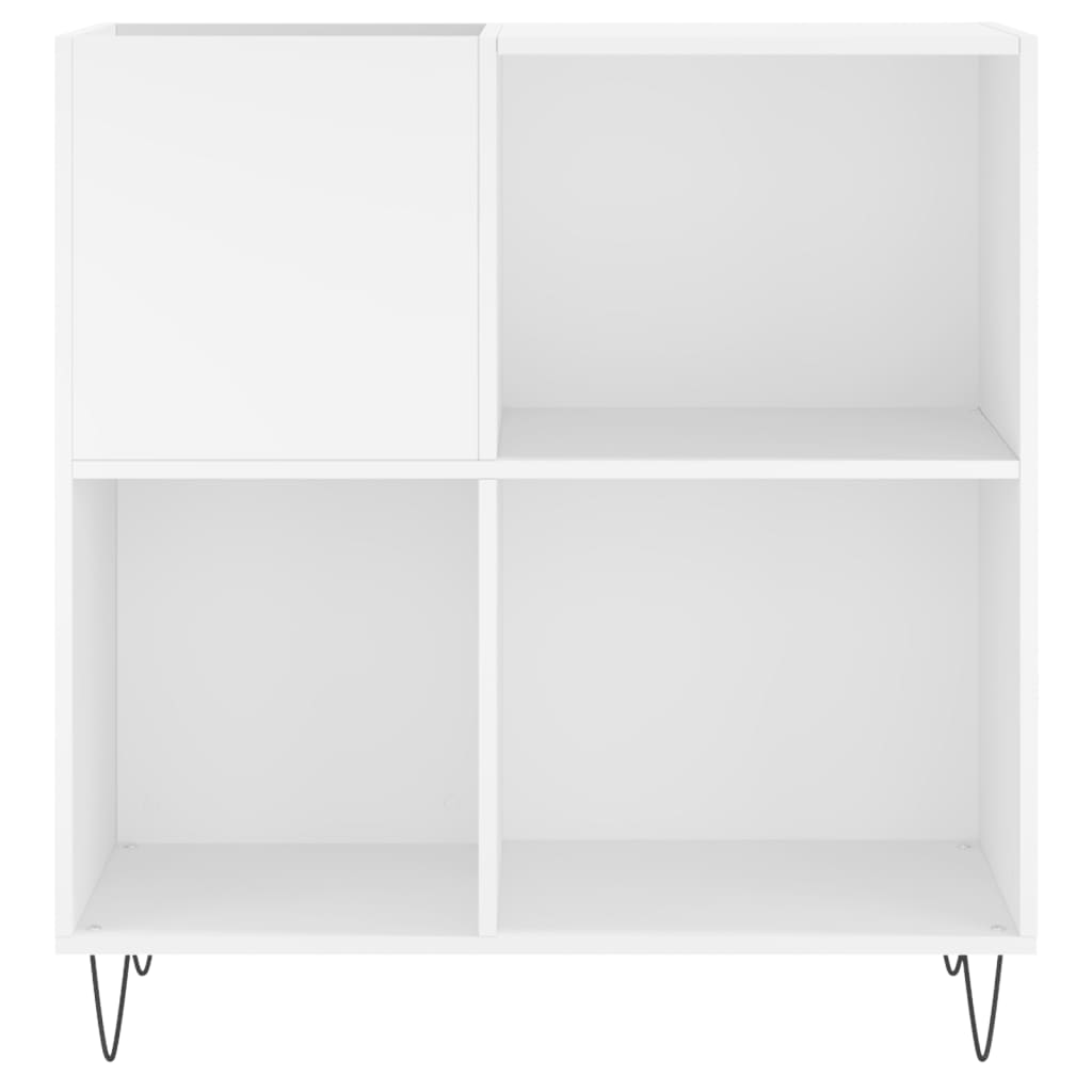 Mobile Porta Dischi Bianco 84,5x38x89 cm in Legno Multistrato 831772