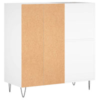 Mobile Porta Dischi Bianco 84,5x38x89 cm in Legno Multistrato 831772