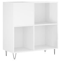 Mobile Porta Dischi Bianco Lucido 84,5x38x89 Legno Multistratocod mxl 127944