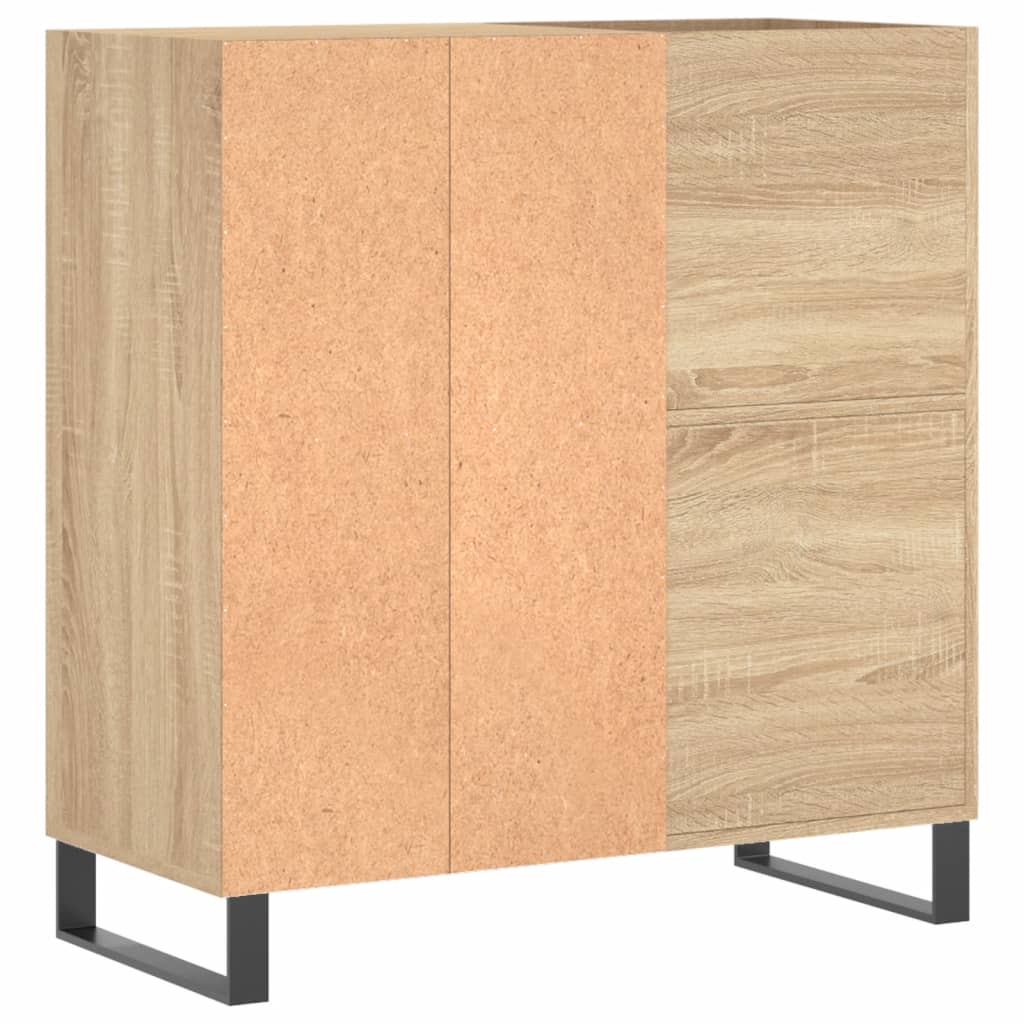 Mobile Porta Dischi Rovere Sonoma 84,5x38x89 Legno Multistrato 831783