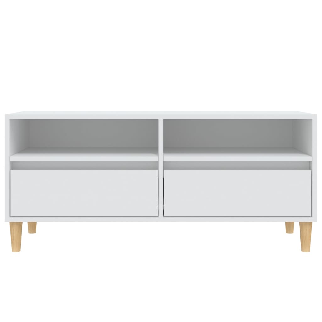 Mobile Porta TV Bianco 100x34,5x44,5 cm in Legno Multistrato 831893