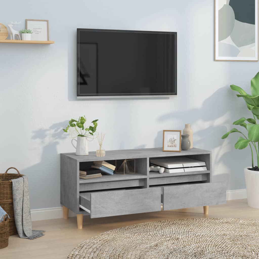 Mobile per TV Grigio Cemento 100x34,5x44,5 cm Legno Multistrato 831897