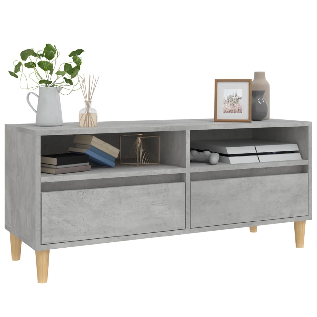 Mobile per TV Grigio Cemento 100x34,5x44,5 cm Legno Multistrato 831897