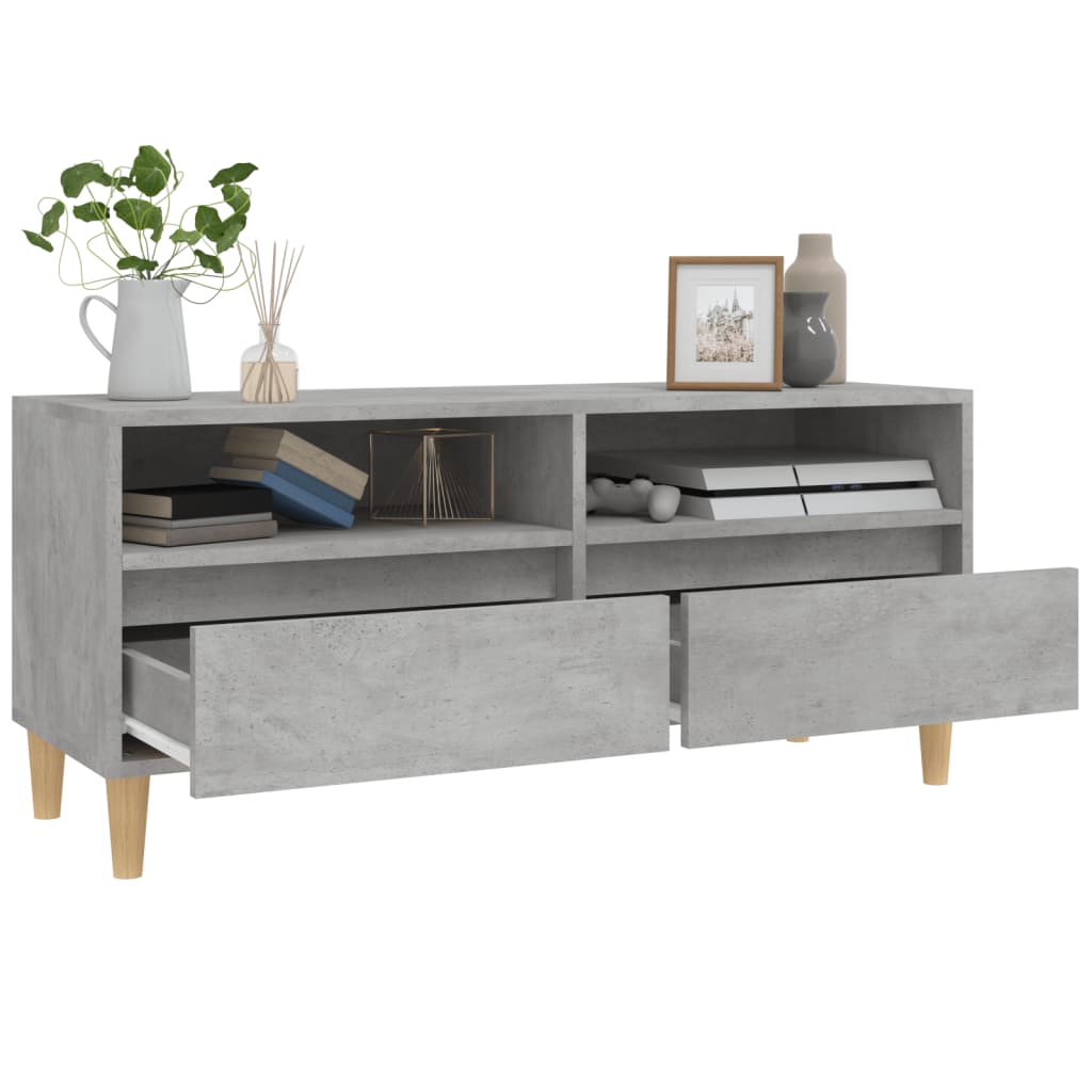 Mobile per TV Grigio Cemento 100x34,5x44,5 cm Legno Multistrato 831897