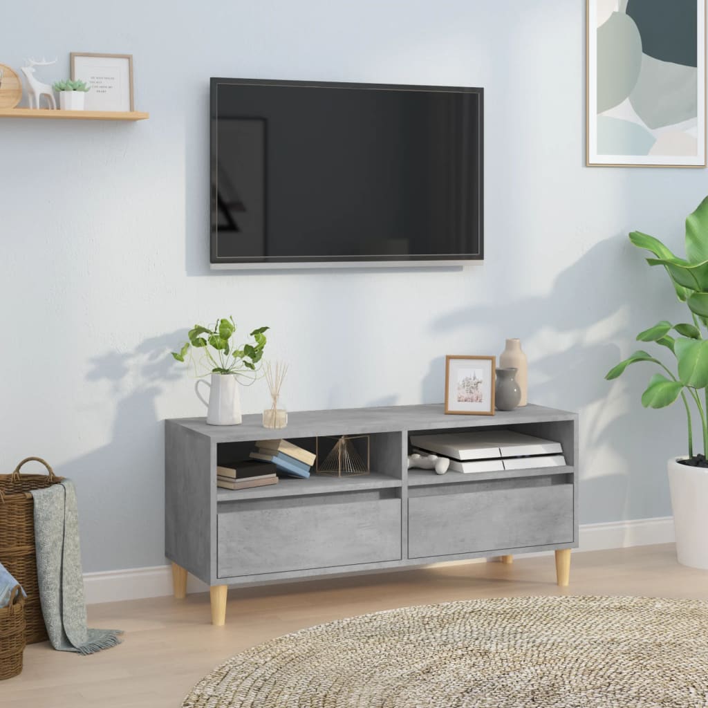 Mobile per TV Grigio Cemento 100x34,5x44,5 cm Legno Multistrato 831897