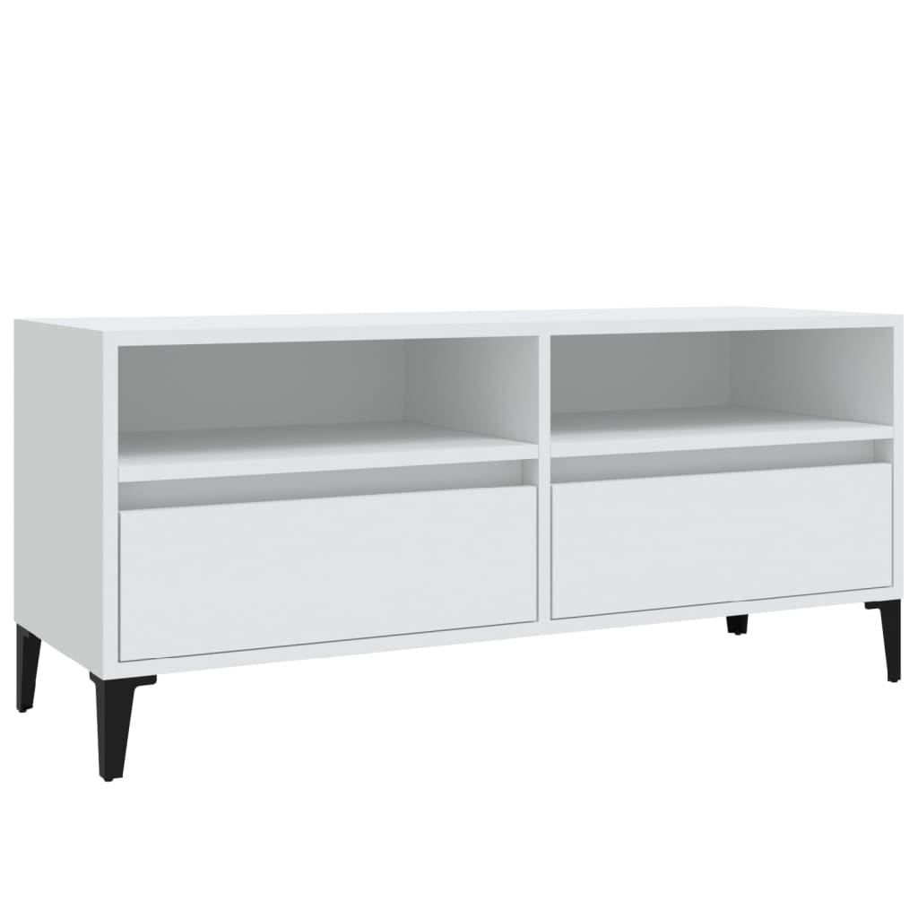 Mobile Porta TV Bianco 100x34,5x44,5 cm in Legno Multistrato 831901