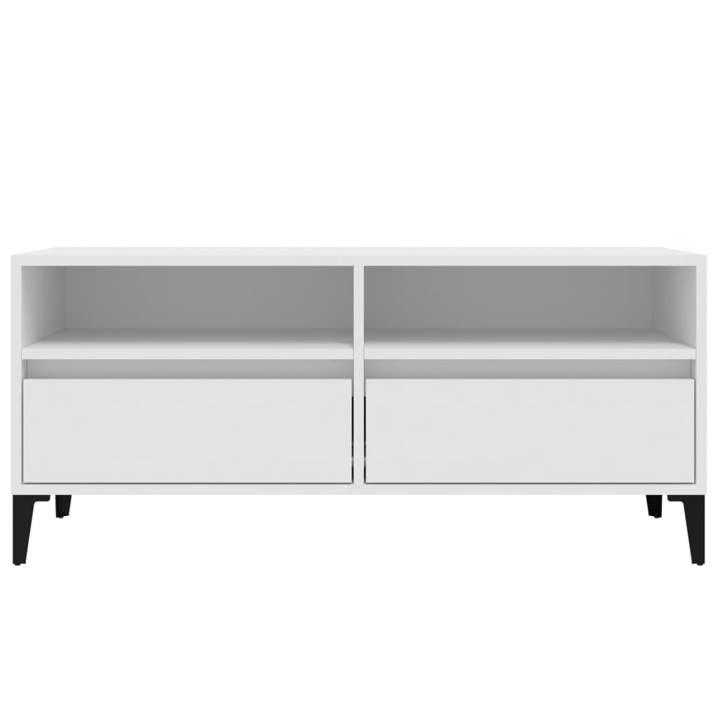 Mobile Porta TV Bianco 100x34,5x44,5 cm in Legno Multistrato 831901