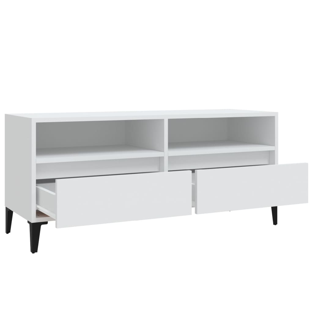 Mobile Porta TV Bianco 100x34,5x44,5 cm in Legno Multistrato 831901