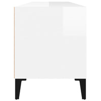 Mobile Porta TV Bianco Lucido 100x34,5x44,5cm Legno Multistrato 831903