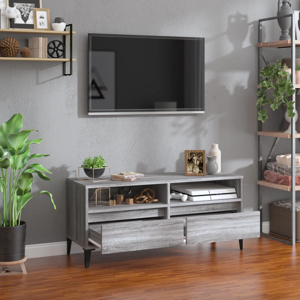 Mobile Porta TV Grigio Sonoma 100x34,5x44,5cm Legno Multistrato 831907