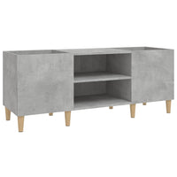 Mobile Porta Dischi Grigio Cemento 121x38x48 Legno Multistrato 831929