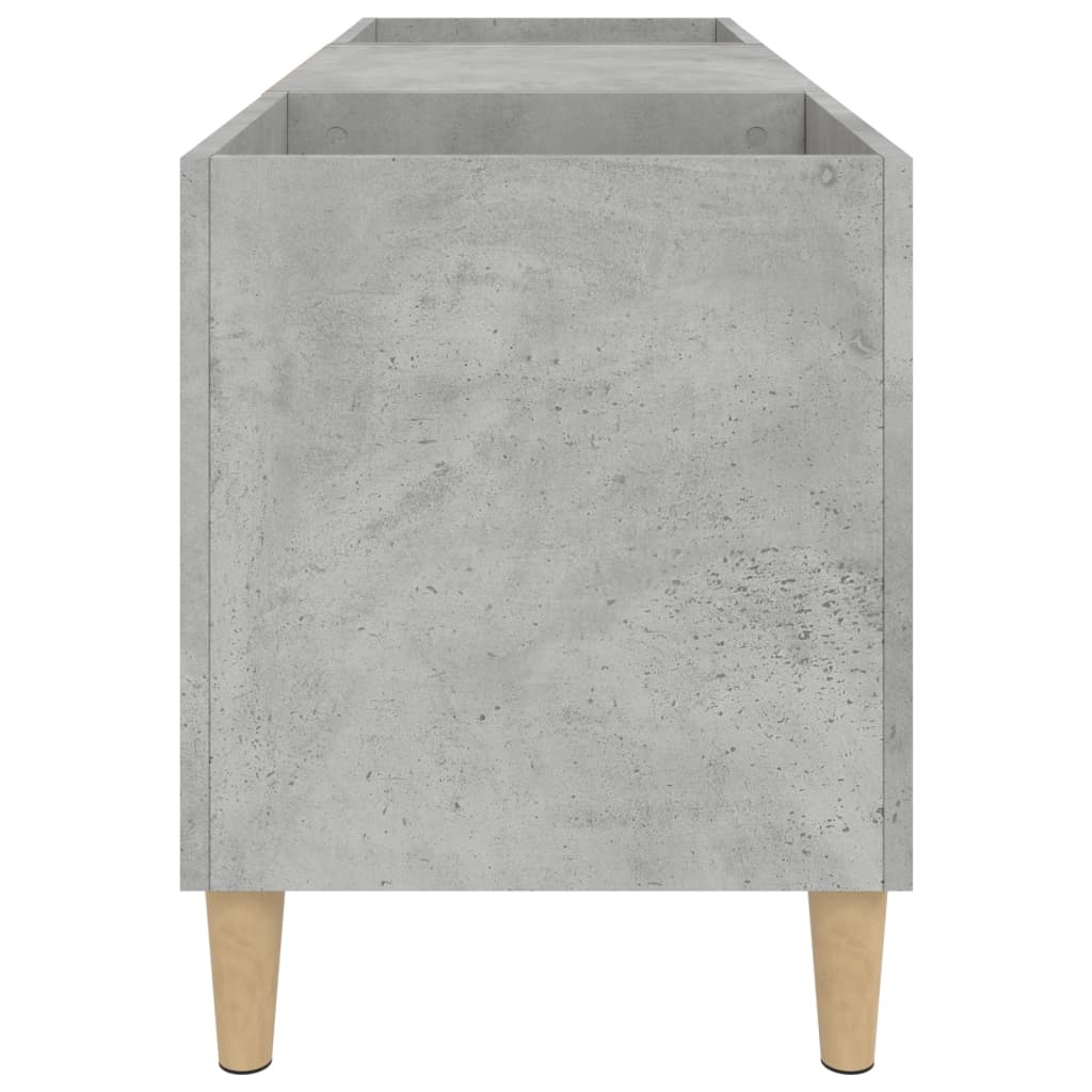 Mobile Porta Dischi Grigio Cemento 121x38x48 Legno Multistrato 831929