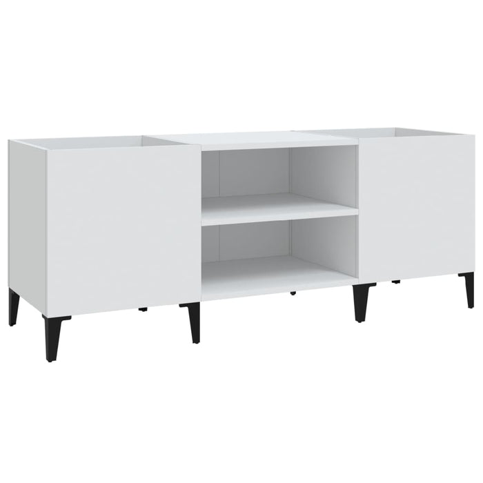 Mobile Porta Dischi Bianco 121x38x48 cm in Legno Multistratocod mxl 73472