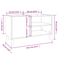 Mobile Porta Dischi Bianco 84,5x38x48 cm in Legno Multistrato 831941