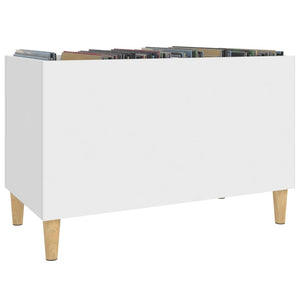 Mobile Porta Dischi Bianco 74,5x38x48 cm in Legno Multistrato 831957