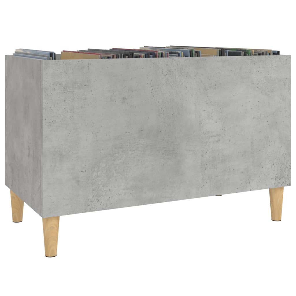 Mobile Porta Dischi Grigio Cemento 74,5x38x48 Legno Multistrato 831961