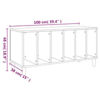 Mobile Porta Dischi Rovere Sonoma 100x38x48cm Legno Multistrato 831976