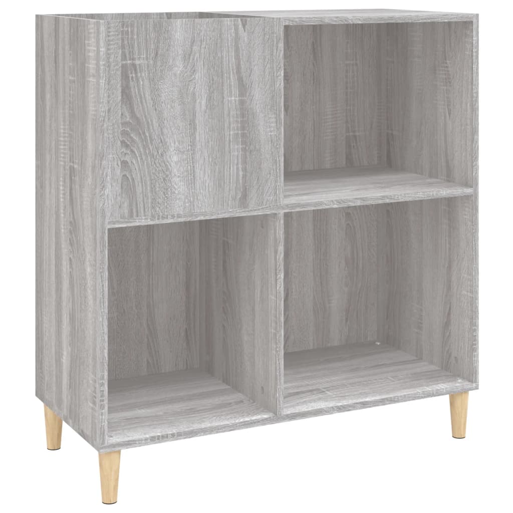 Mobile Porta Dischi Grigio Sonoma 84,5x38x89 Legno Multistrato 831995