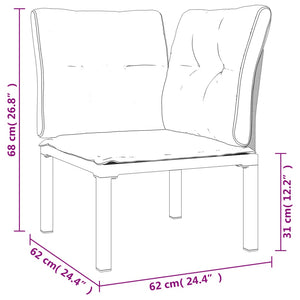 Set Salotto da Giardino 4 pz Nero e Grigio in Polyrattan 3187733