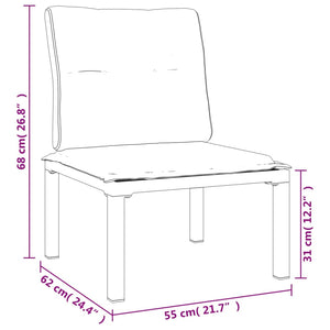 Set Salotto da Giardino 4 pz Nero e Grigio in Polyrattan 3187733