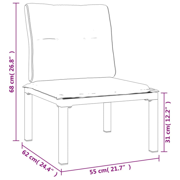 Set Salotto da Giardino 4 pz Nero e Grigio in Polyrattan 3187733