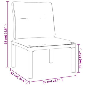 Set Salotto da Giardino 4 pz Nero e Grigio in Polyrattan 3187751