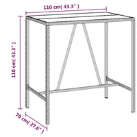 Set Bar da Giardino 5 pz con Cuscini in Polyrattan Nero 3187633