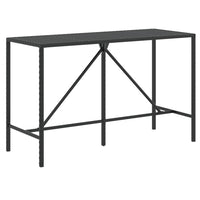 Set Bar da Giardino 9 pz con Cuscini in Polyrattan Nero 3187637