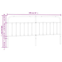 Testiera in Metallo Nero 193 cm 352615