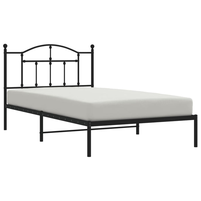 Giroletto con Testiera in Metallo Nero 107x203 cm 353435